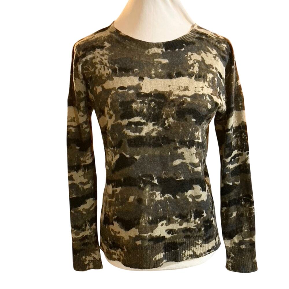 Vintage Lightweight Camo Sweater Rock & Republic, XS, 2000s